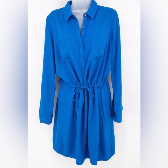 💙 JustFab Long Sleeve Dress with Drawstring 💙 - Picture 1 of 7